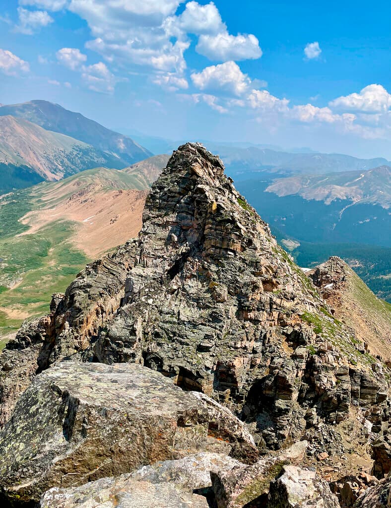 Looking back to the first high point from Citadel's true summit.